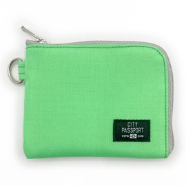 City Passport Portable, Foldable, and Lightweight Zipper Case for Cards, ID, Money Multi Storage Travel Organizer (Green)