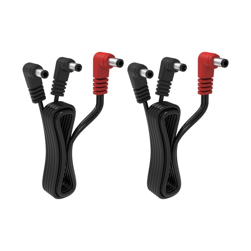YXQZH Guitar Pedal Power Cable 2-Way Stereo Split, 2-Pack