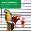 2 Pcs Bird Cage Food Holder Stainless Steel Parrot Fruit