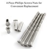 M4 Door Handle Screws and Sleeve Kit Nickel Plated Fixing