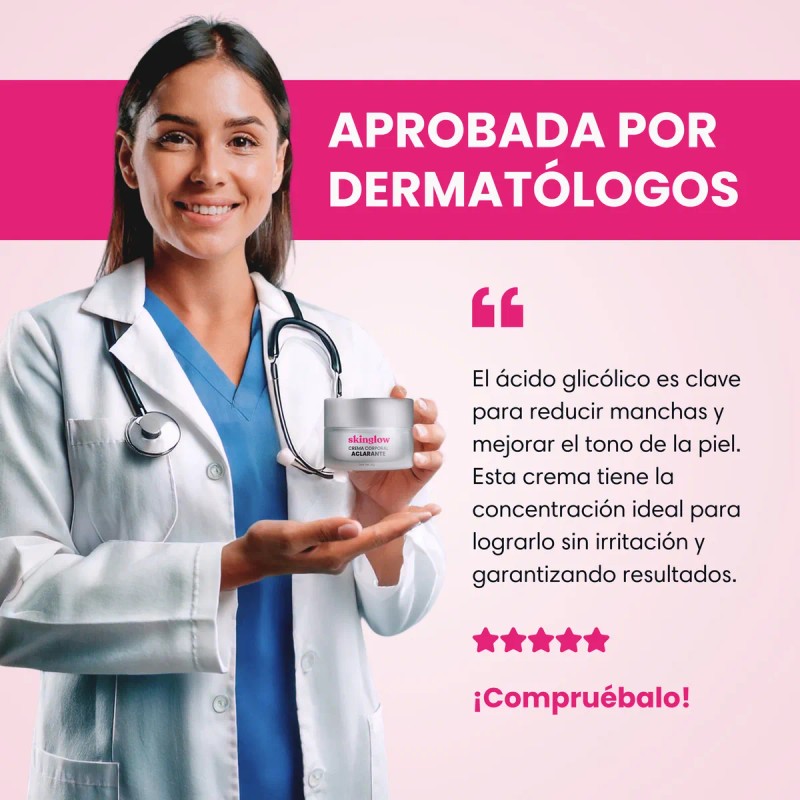 Crema Corporal Aclarante Antimanchas Ácido Glicólico 30g Frutal