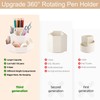 SAMSYOKI Rotating Pen Holder, 360° Rotating Desk Organiser, Rotation Pen