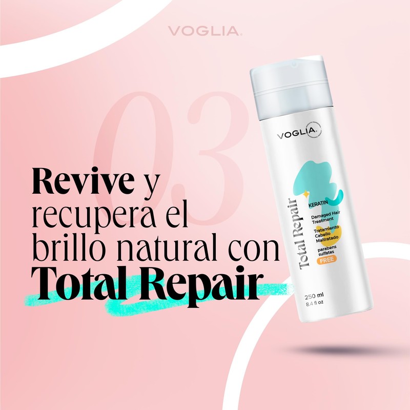VOGLIA 2 Pack Shampoo Matizador para cabello rojo + Tratamiento