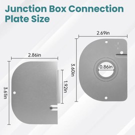Rasaech AM29892 Junction Box Connection Plate for Rheem Water Heater and AM29893 Junction Box Cover for Rheem Water Heater, A&B Combination Set