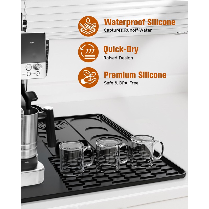 Silicone Coffee Maker Mat for Ninja Luxe Espresso Coffee Machine
