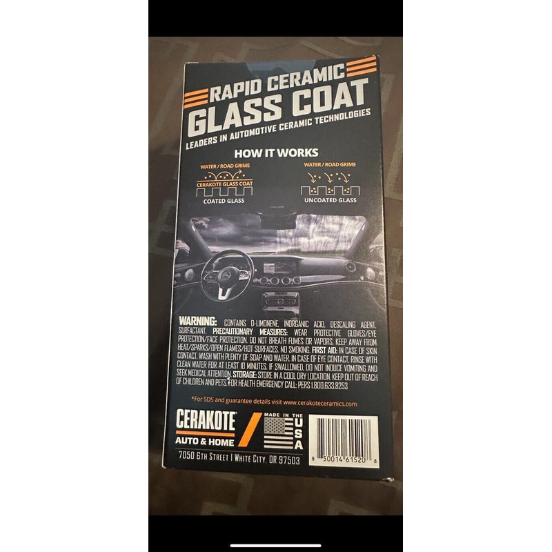 CERAKOTE® Rapid Ceramic Glass Coat Windshield Kit (8 Oz Bottle)–