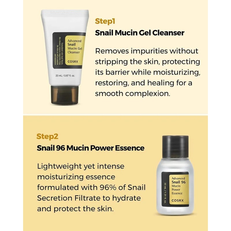 Cosrx All About Snail Korean Skincare, Kit De Prueba 4