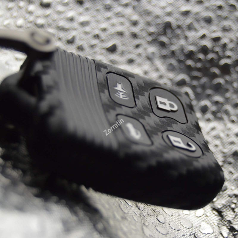 Carbon Silicone Key Fob Cover Protector for Ford Lincoln Mercury