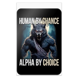 Graphics & More Werewolf Alpha Home Business Office Sign - Window Sticker - 8" x 12" (20.3cm x 30.5cm)