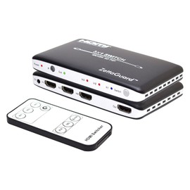 Zettaguard - Conmutador HDMI con Control Remoto inalámbrico Pip e IR, 4k 3x1, Negro