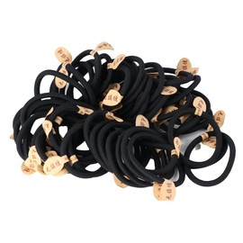 Vctitil 50pcs Black Rubber Band Hair Rope High Elasticity Thick Hair Loop Ponytail Stabilizer Thick Curly Hair Band