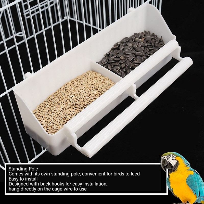 HEEPDD Alimentador de Jaula para Pájaros, Vasos de Alimentación de