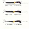 Premium Steak Knives Set with Hammered Steel Blades, Wooden Handles,