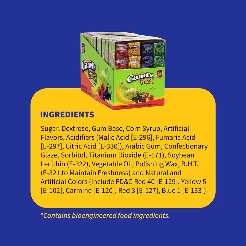 Canel's 4-Piece Gum Pack in Fruit Flavors - Cherry, Banana,