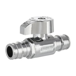 Pro 10-Pack EFIELD 1/4 Turn Straight Stop Valve Pex-A Cold Expansion 1/2" Pex X 1/2" Pex Chrome Plated, ASTM F1960, Heavy Duty,LF Brass