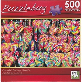 Puzzlebug 500 Piece Puzzle ~ Colorful Lollipop Sweets