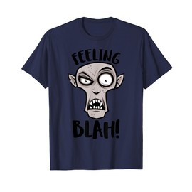 Feeling Blah Funny Creepy Vampire Cartoon Character T-Shirt