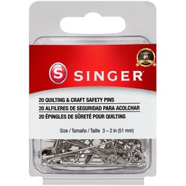 SINGER 00206 Quilting and Craft Safety Pins, Size 3, 20-Count,