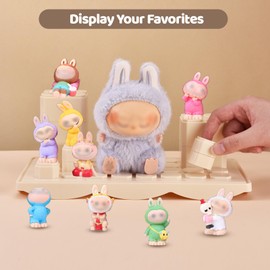 Clear Acrylic Display case for Collectibles and Figures,Stackable Storage Display Box with lid,,Compatible with Most mini Collectible Figures and Designer Toys(Includes Storage Box and DIY Module)