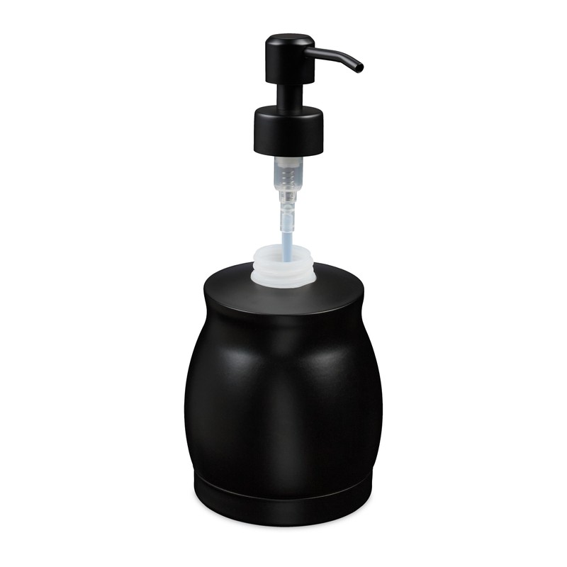 Relaxdays Soap Dispenser 390ml Stainless Steel Refillable Soap Shower Gel