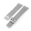 MiLTAT 19mm Quick Release Tapered Milanese Mesh Watch Band Brushed