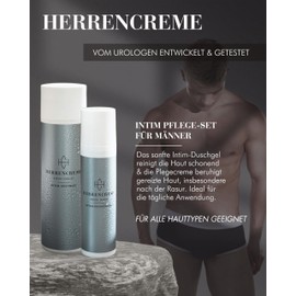 Men's Cream Intimate Care Set for Men, Intimate Cream 75 ml & Intimate Shower Gel 200 ml, Gentle Care & Cleansing, Intimate Care Men Developed by the Urologist, Vegan & Dermatologically Tested