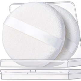 Teenitor 2pcs Powder Puff, 4.13 Inch Puff for Body Powder, White