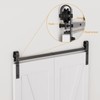 ROOMTEC Bi-Folding Sliding Barn Door Hardware Track Kit, Black Roller