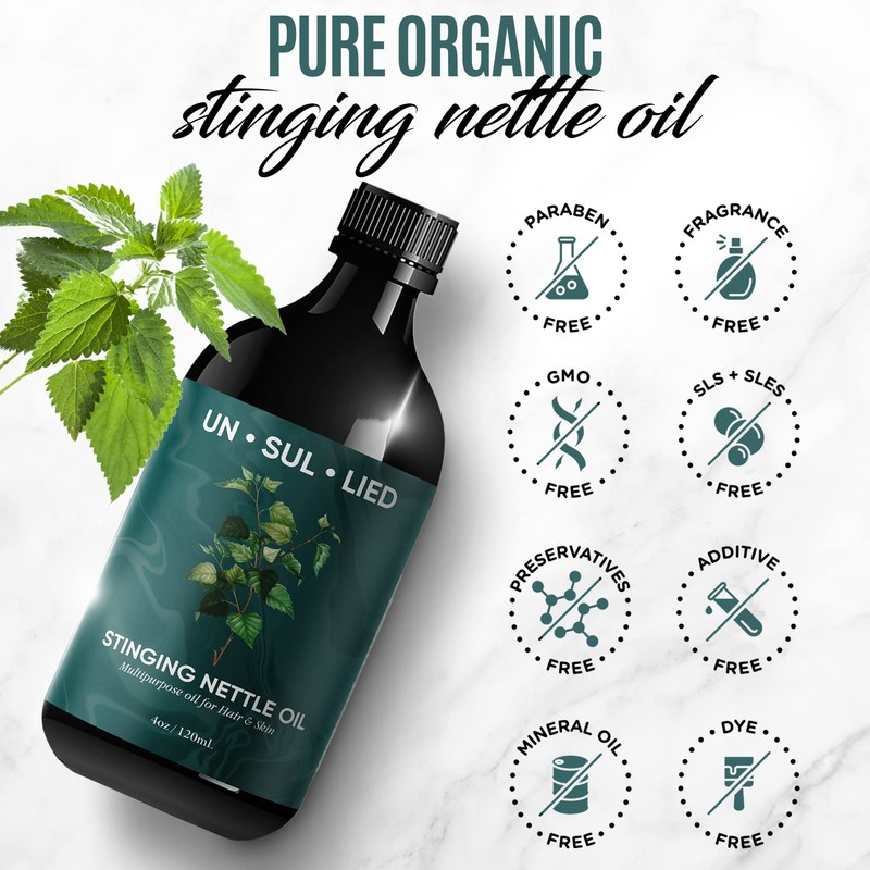 Stinging Nettle Multipurpose Oil for Hair Growth and Skin Soothing-Softening-Moisturizing