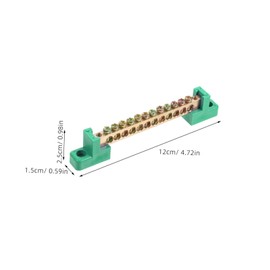 FUNOMOCYA 4pcs Terminal Block Connector with Screw Terminal Strip 12 Pole Bus Bar for Electrical Grounding and Power Distribution Marine and Panel