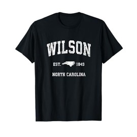 Wilson North Carolina NC Vintage Athletic Sports Design T-Shirt