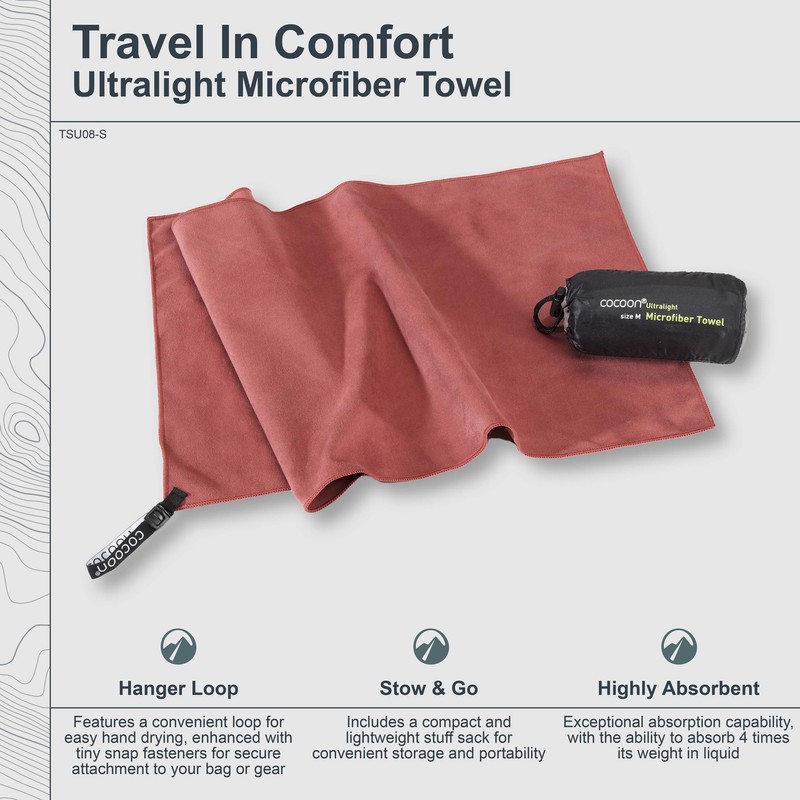 Cocoon ultralight - lightweight microfibre hand towel, s