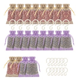 Homode Cedar Blocks for Clothes Storage, Pack of 20 Cedar Sachets and Lavender Sachet Bags for Drawers and Closets, Cedar Wood Chips, Scent Satchels Closet Freshener