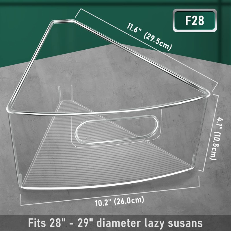 JEISSLIA Lazy Susan Cabinet Organizer Bins for 26"/ 28"/ 32"