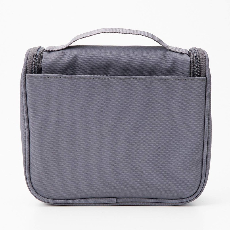 Muji 02868772 Polyester Hanging Toiletry Case (New), Gray, Approx. 6.3