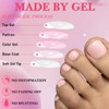 AddFavor Nude Press on Toenails for Women, 240pcs Toe Nail