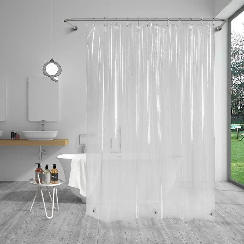 AmazerBath Clear Waterproof Shower Curtain Liner 72X84 Extra Long With