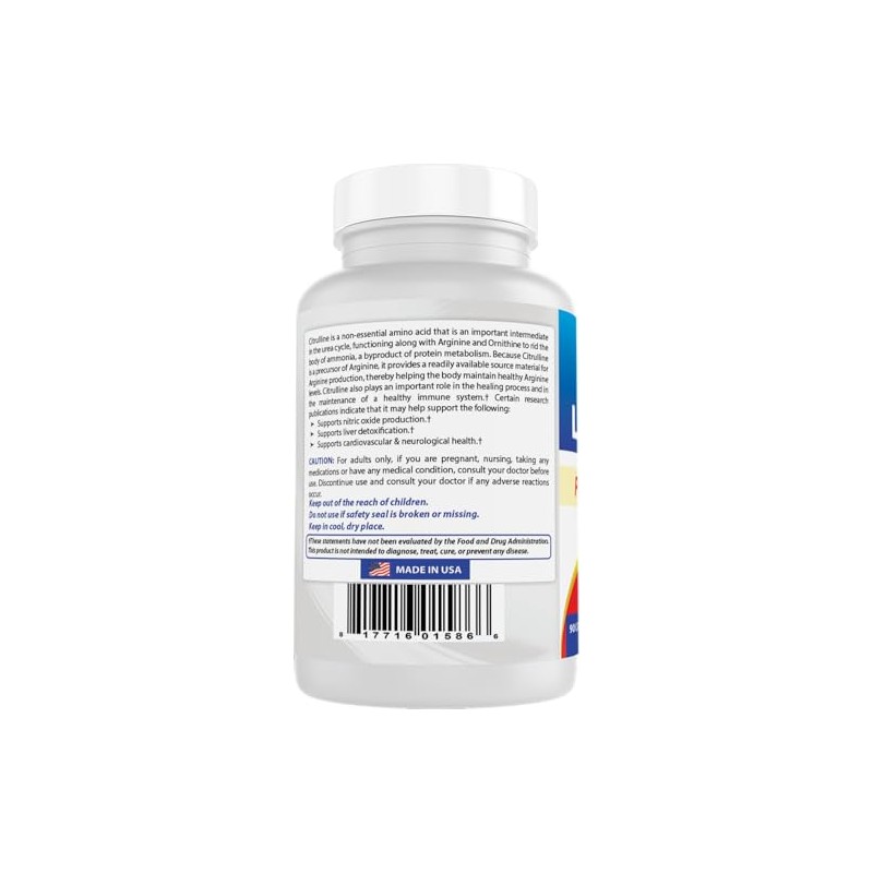 Best Naturals L-Citrulline Capsules - 1500mg/Serving - Non-GMO - Gluten