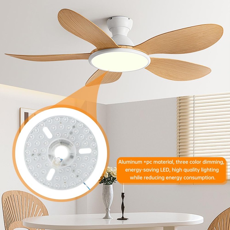 24w 6.2-Inch Ceiling Fan LED Light Replacement, Dimmable LED Retrofit
