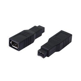 CERRXIAN IEEE 1394 Type FireWire 400 to 800 6 Pin Female to 9 Pin Male FW 800 Male Adapter (Pack of 2)