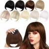 XRACEPHOL Clip in Bangs Brown Clip on Bangs with Temple