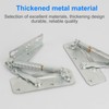 1 Pair Left + Right Nickel Plated Metal Folding Hinge