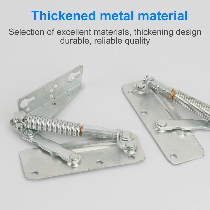 1 Pair Left + Right Nickel Plated Metal Folding Hinge
