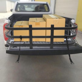 WUPYI Black Aluminum Truck Bed Extender,60"-69.4" Length Adjustable Retractable Tailgate Extender,Fits for Universal Truck