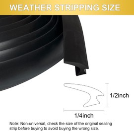 RV Window Seal Rubber Seal Strip Windshield Weather Stripping 1/2'' x 1/4'' Car Weather Stripping Window Glass Edge Seal for RV Boat Truck (26.25Feet)