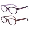 EYEGUARD 2 Pairs Reading Glasses for Women Ultra Clear Spring