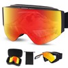 Flip Up Ski Snowboard Goggles for Men Women, Anti-Fog UV