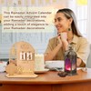 Ramadan Calendar Decoration, Delicate Wooden Ramadan Countdown Calendar for Eid