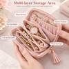 Tassel Jewelry Organizer for Everyday Storage – Velvet-Lined Flip-Top Case