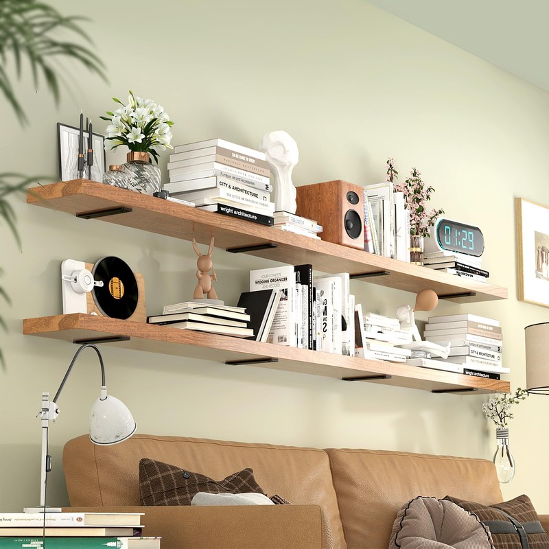 Yeabett 2 Pack Shelf Brackets 15cm, Heavy Duty Wall Brackets,